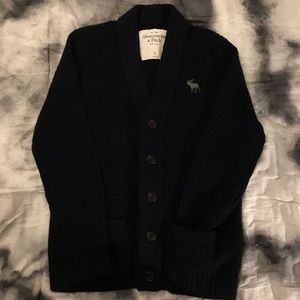 dark navy abercrombie & fitch cardigan